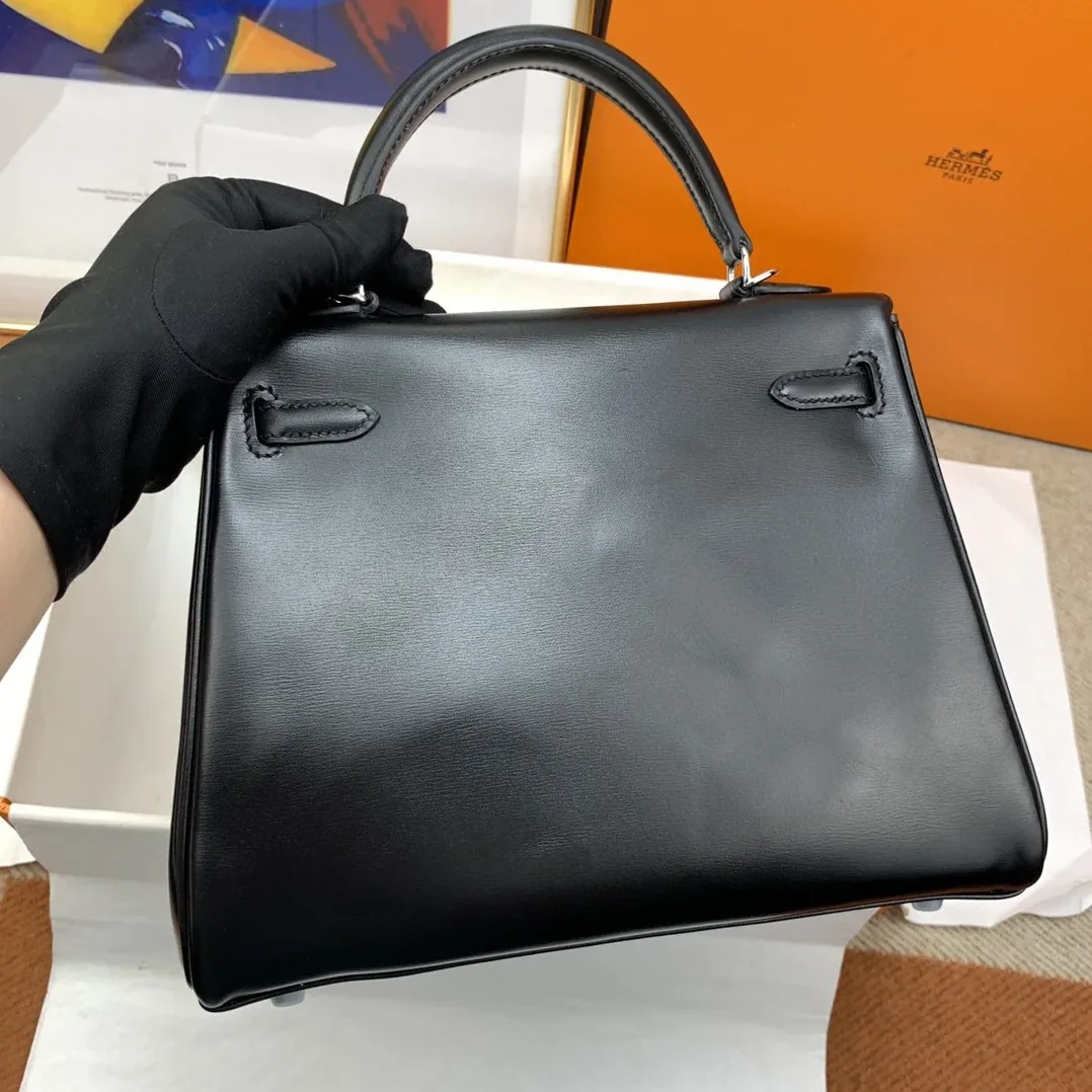 Hermes Kelly 25 Black Bag