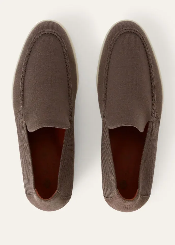 Loro Piana Summer Knitted Loafers Brown