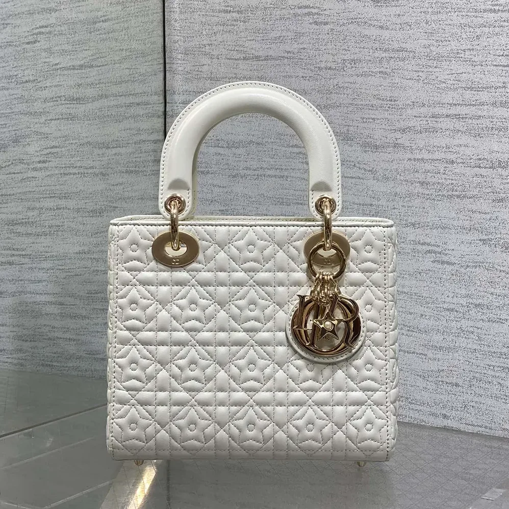 Dior Lady Dior Dioramour Bag Latte Cannage Lambskin with Star Motif for Women Dior Lady Dior Dioramour Bag Latte Cannage Lambskin with Star Motif for Women