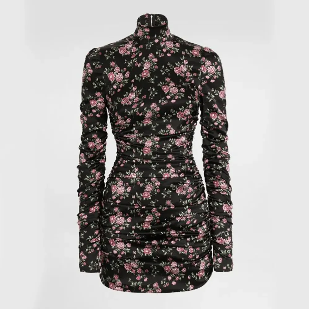 Dolce Gabbana D&G Vintage Rose for Women in Print Draped Dress Dolce Gabbana D&G Vintage Rose for Women in Print Draped Dress