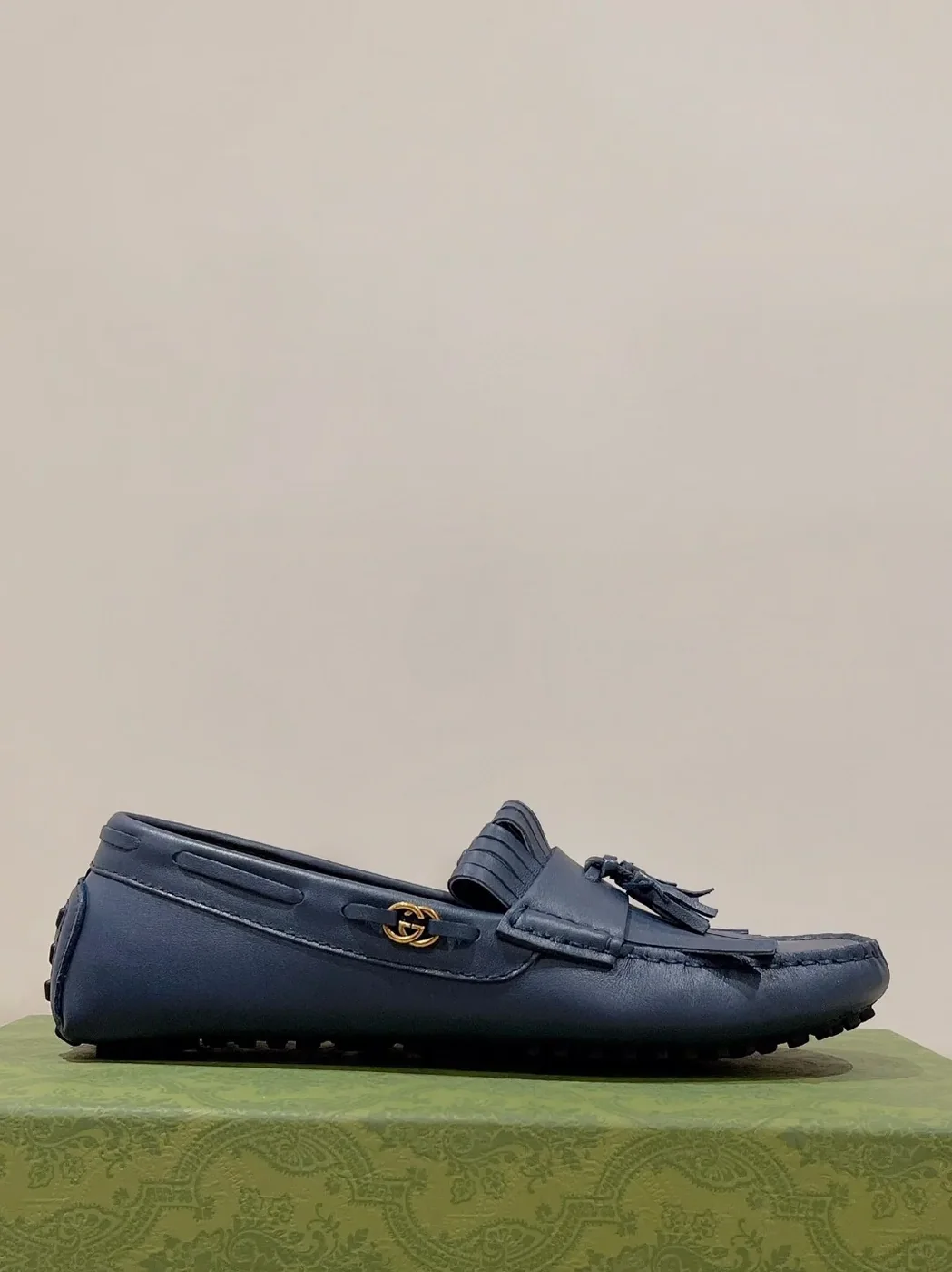 Gucci Loafer With Driver Interlocking G Blue for Men Gucci Loafer With Driver Interlocking G Blue for Men