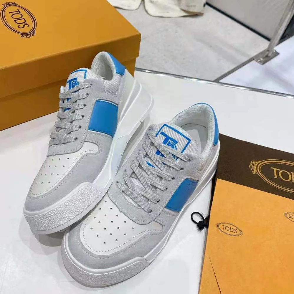 TODS Sneakers in Suede and Smooth Leather for Men in Blue