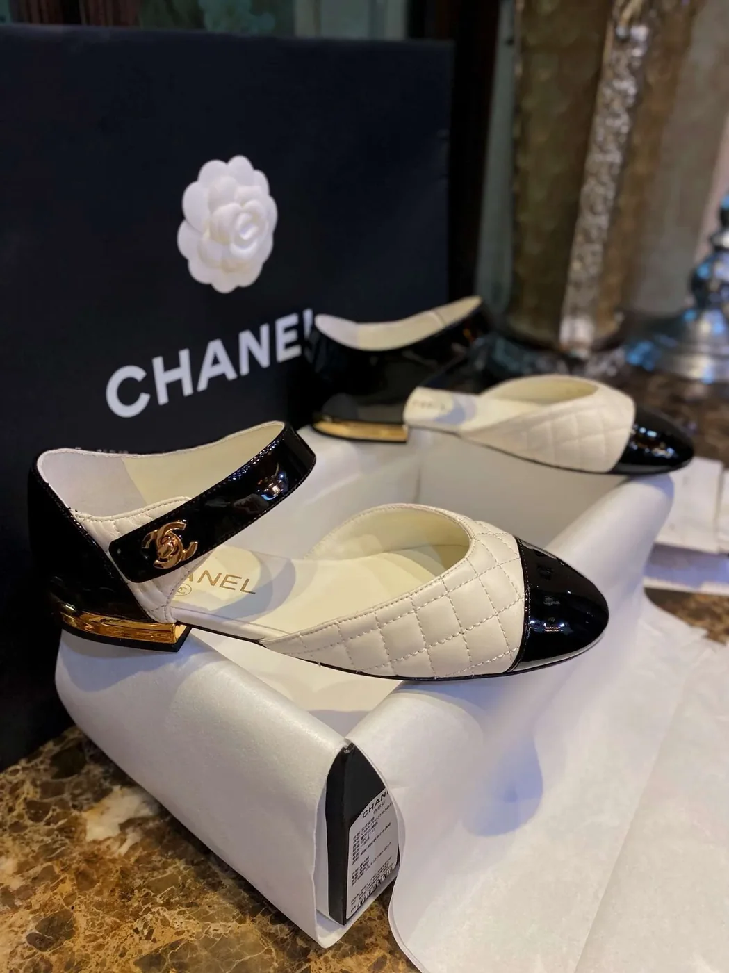 Chanel Mary Jane Flats White Chanel Mary Jane Flats White