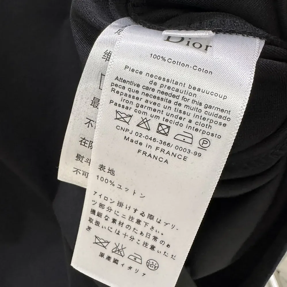 Dior CD Icon T-Shirt Relaxed Fit Black Cotton Jersey for Men Dior CD Icon T-Shirt Relaxed Fit Black Cotton Jersey for Men