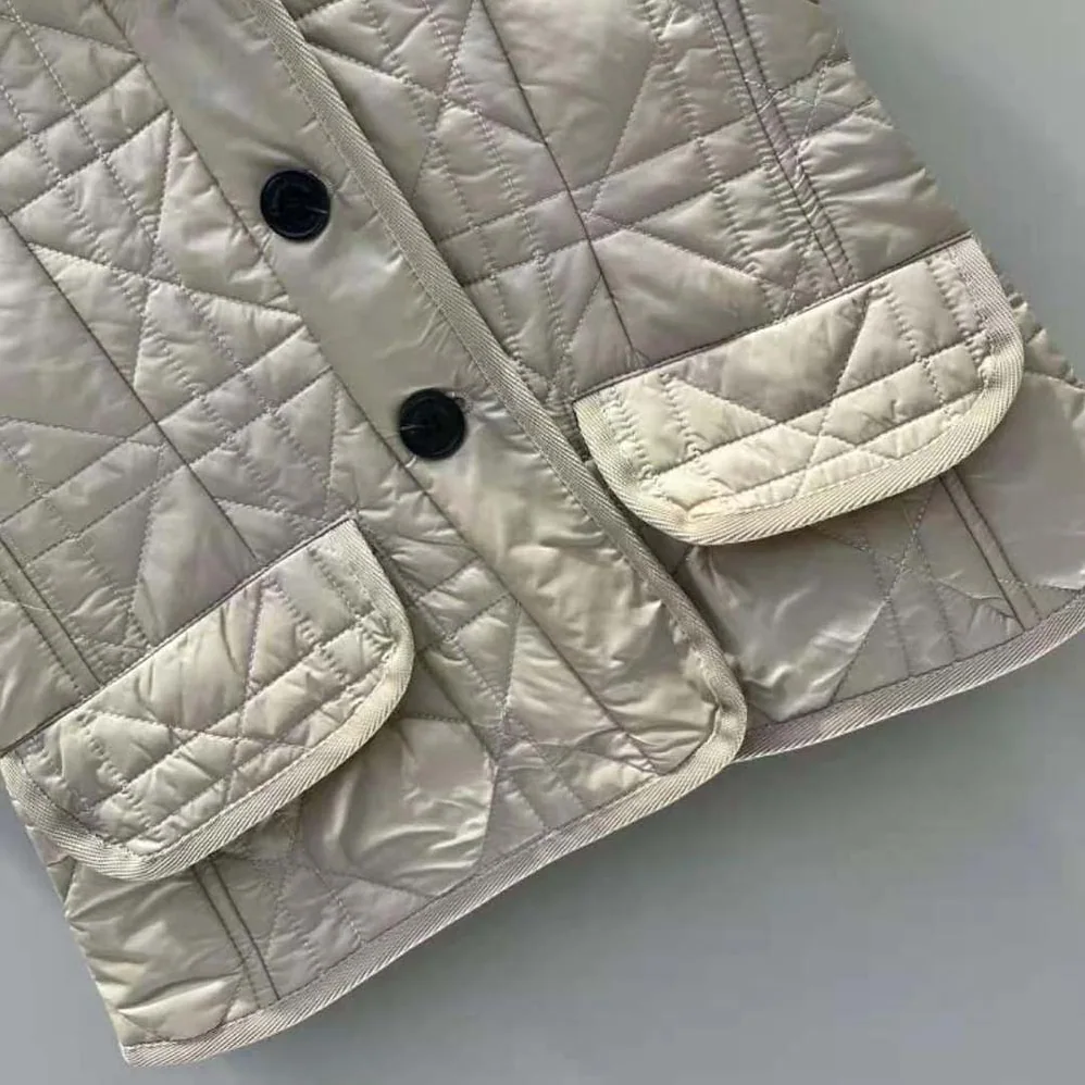 Dior Macrocannage Fitted Jacket with Puff Sleeves Beige Cotton Gabardine for Women Dior Macrocannage Fitted Jacket with Puff Sleeves Beige Cotton Gabardine for Women