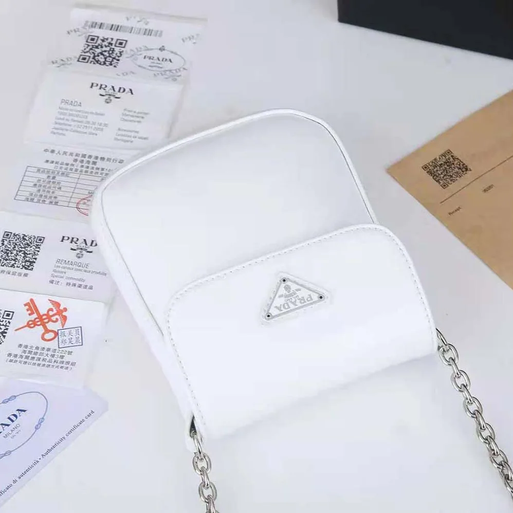 Prada Brushed Leather Mini-bag for Women in White