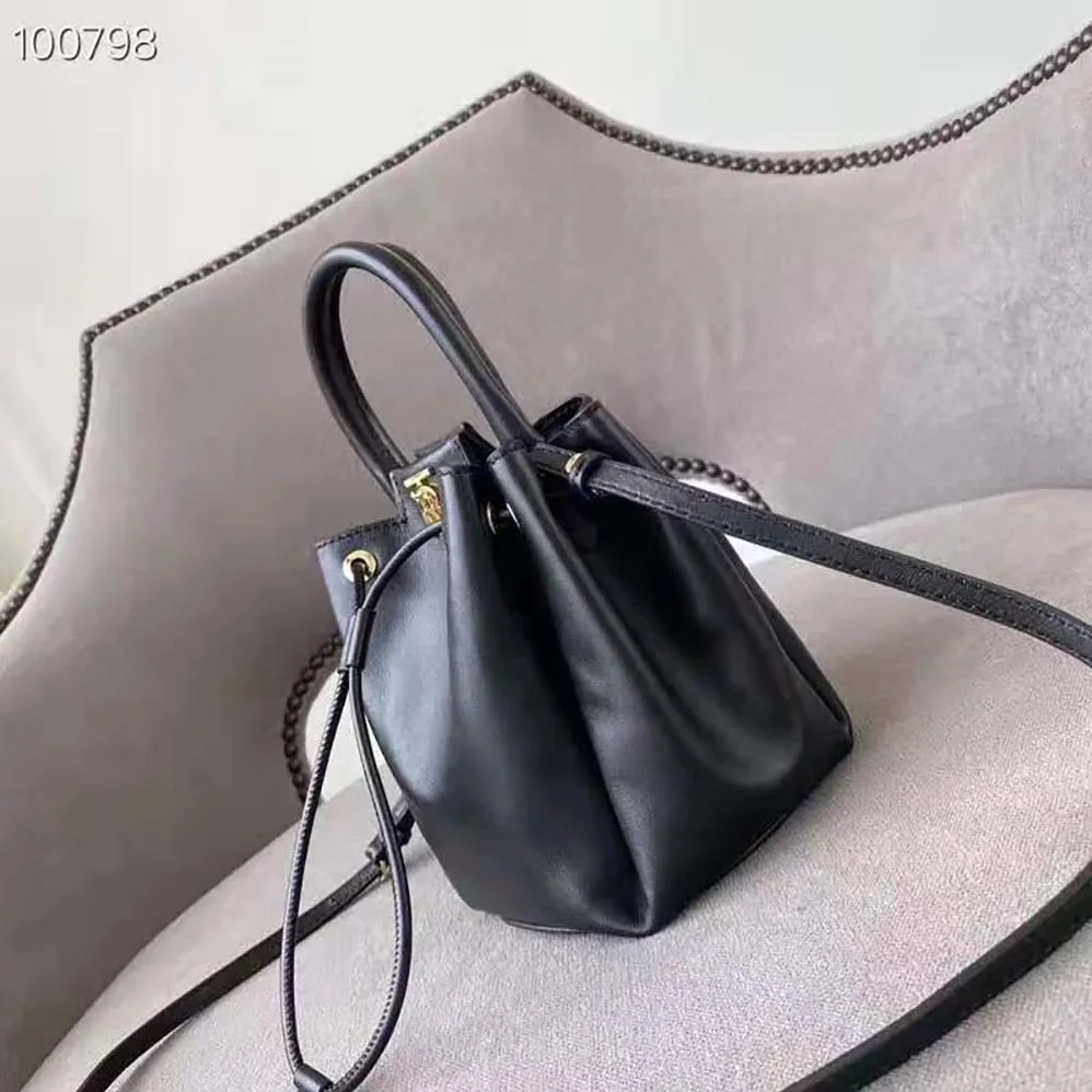 Burberry Monogram Motif Leather Bucket Bag for Women in Black Burberry Monogram Motif Leather Bucket Bag for Women in Black