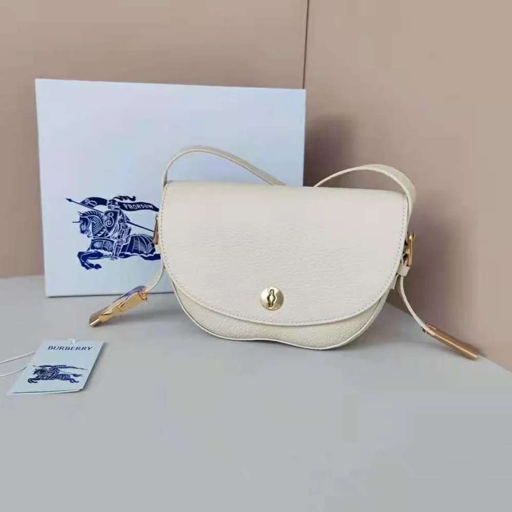Burberry Chess Satchel for Women in White Burberry Chess Satchel for Women in White
