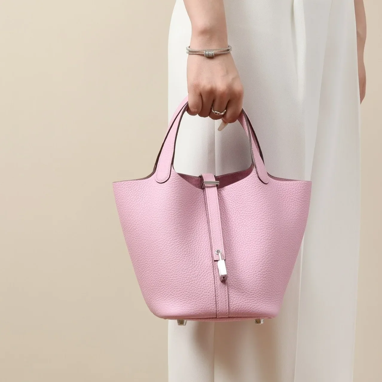 Hermes Picotin Lock 18 Bag in Rose Sakura Palladium Hardware Hermes Picotin Lock 18 Bag in Rose Sakura Palladium Hardware