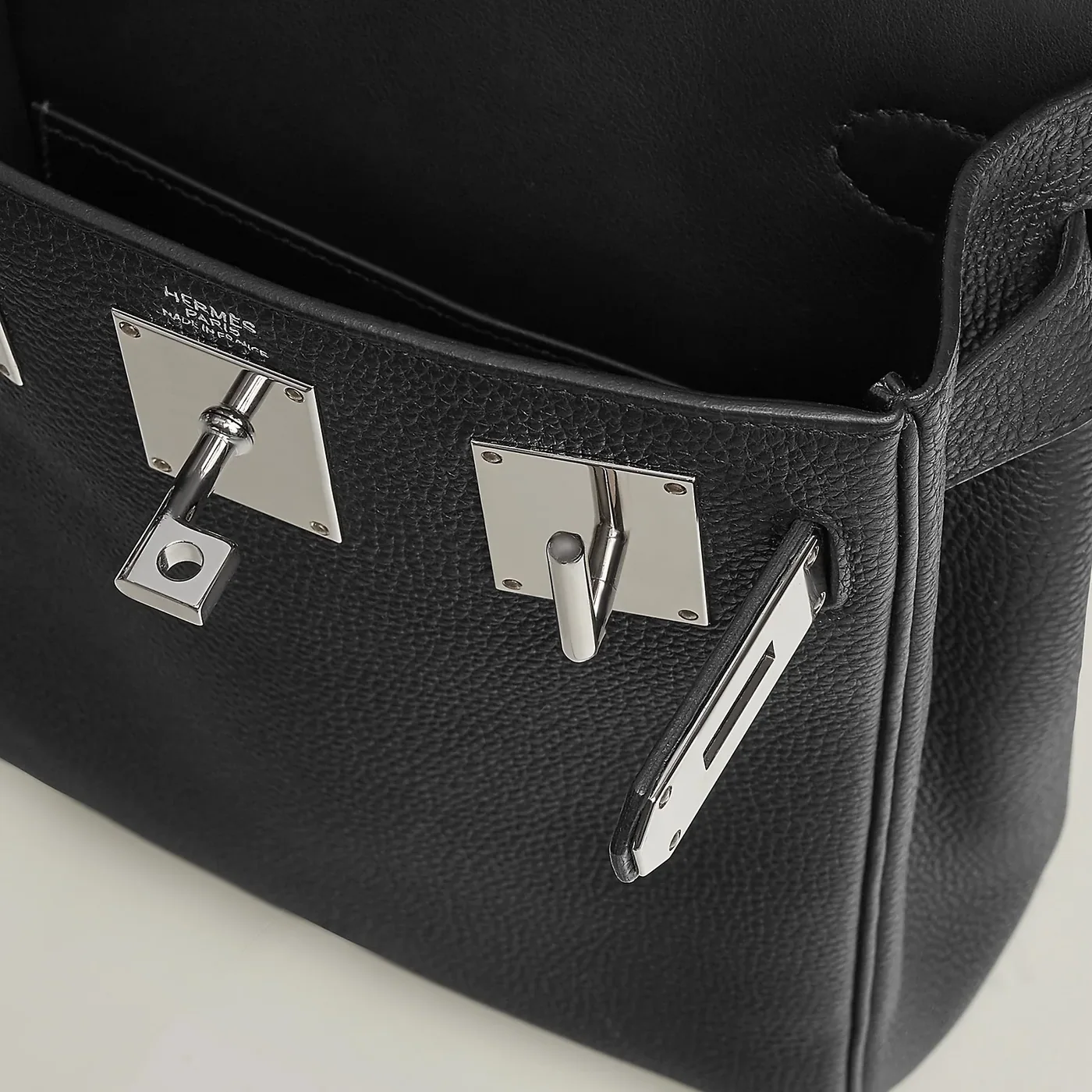Hermes Hac A Dos PM Backpack in Noir Silver Hardware