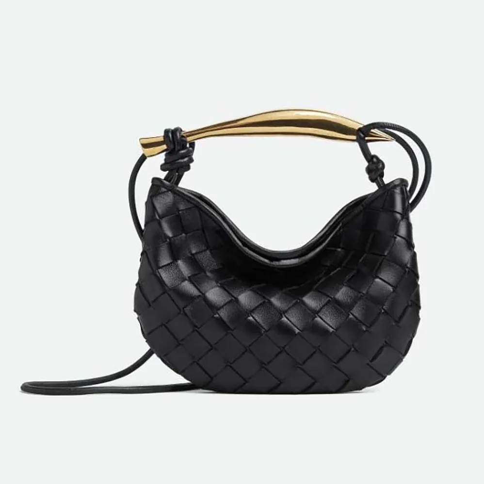 Bottega Veneta Mini Sardine in Supple Lambskin Leather for Women in Black Bottega Veneta Mini Sardine in Supple Lambskin Leather for Women in Black