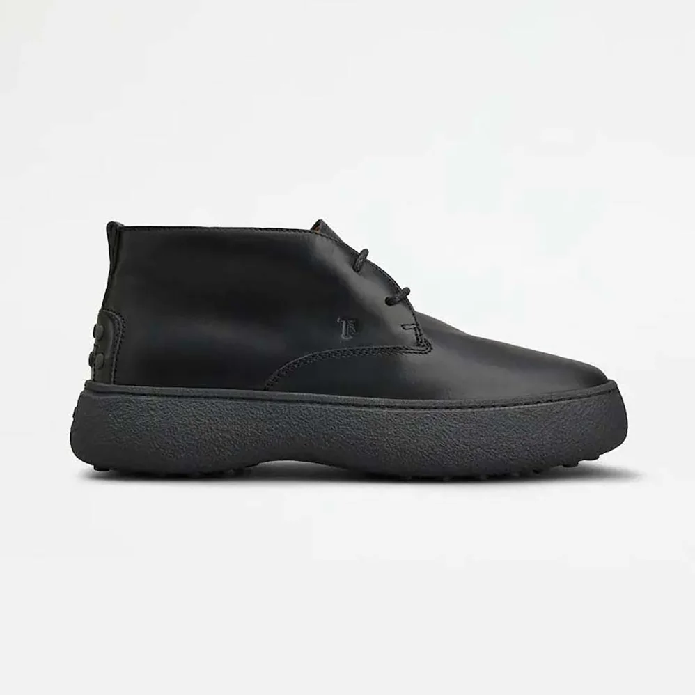 Tod's W. G. Desert Boots in Leather for Men in Black Tod's W. G. Desert Boots in Leather for Men in Black