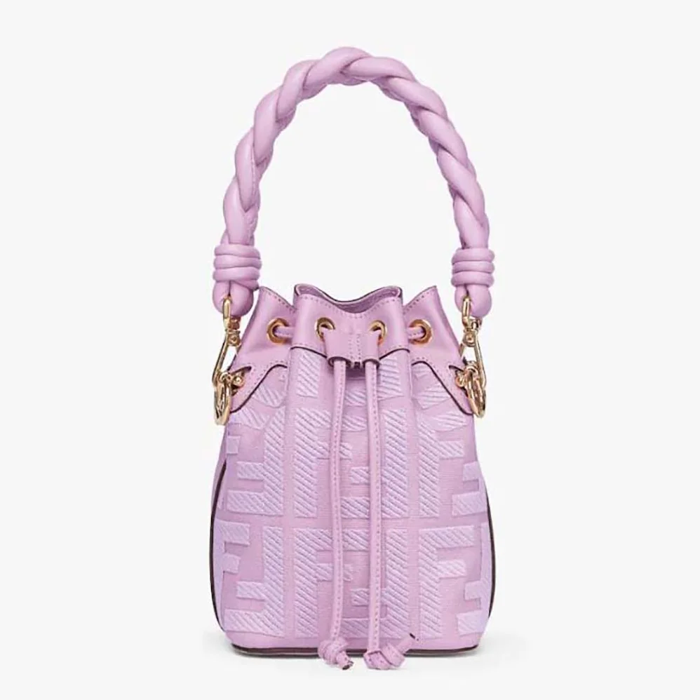 Fendi Mon Tresor Purple FF Canvas Mini for Women in bag