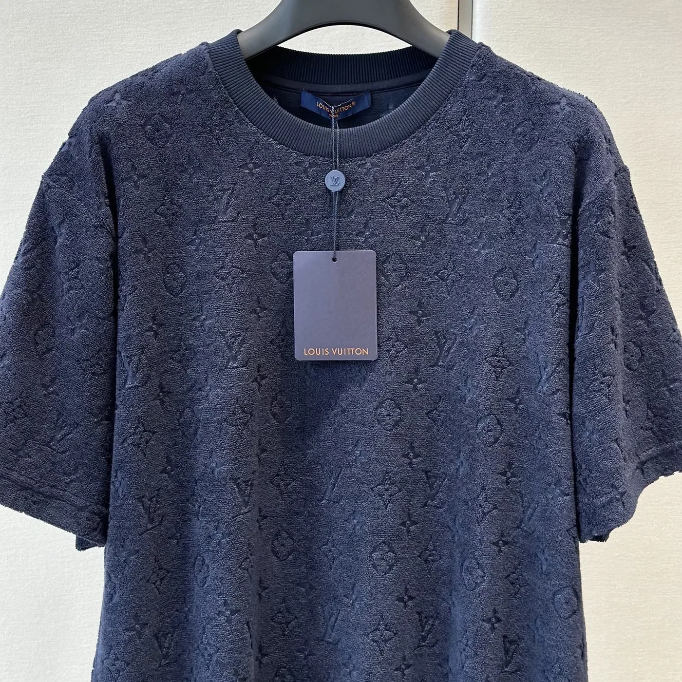Louis Vuitton Monogram Toweling Effect T in Shirt Navy Louis Vuitton Monogram Toweling Effect T in Shirt Navy