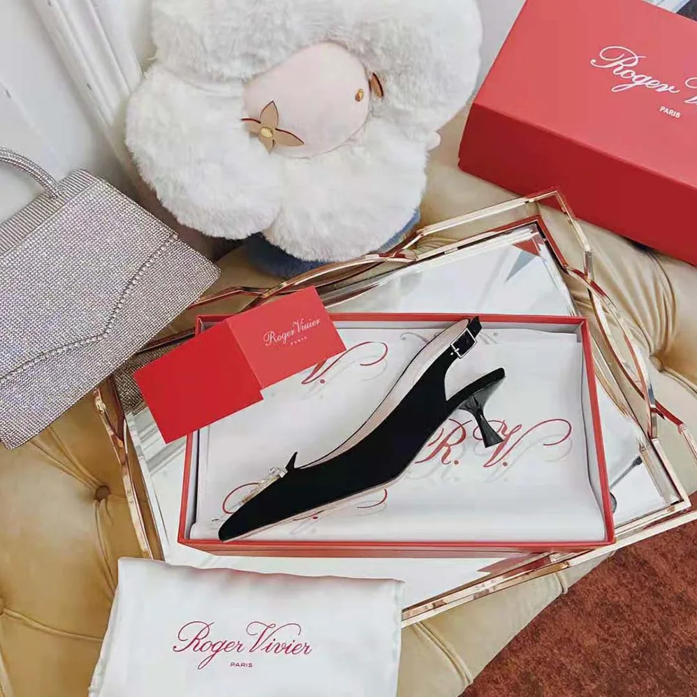 Roger Vivier I Love Vivier RV Jewel Slingback Pumps in Suede for Women