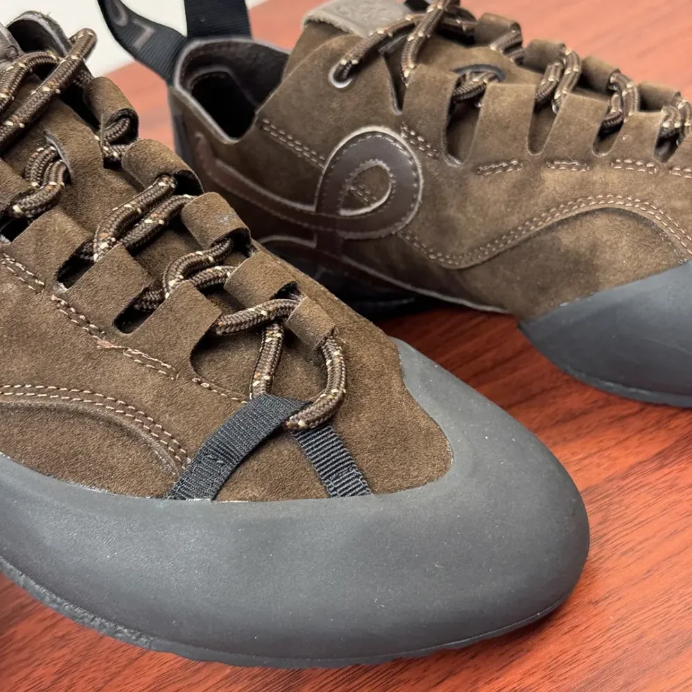 Loewe Grip Sneaker in Calfskin Suede for Unisex in Dark Brown