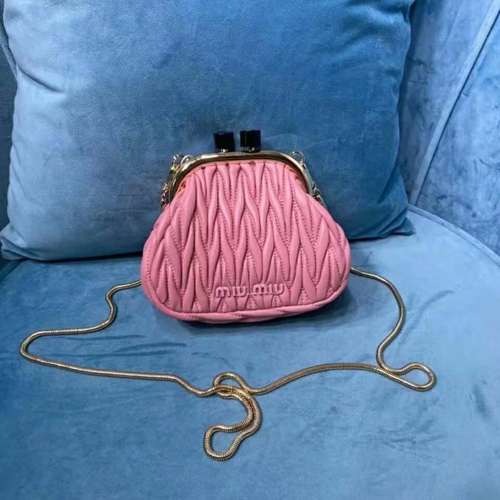 Miu Miu Miu Belle Nappa Leather Mini-Bag for Women in Pink Miu Miu Miu Belle Nappa Leather Mini-Bag for Women in Pink