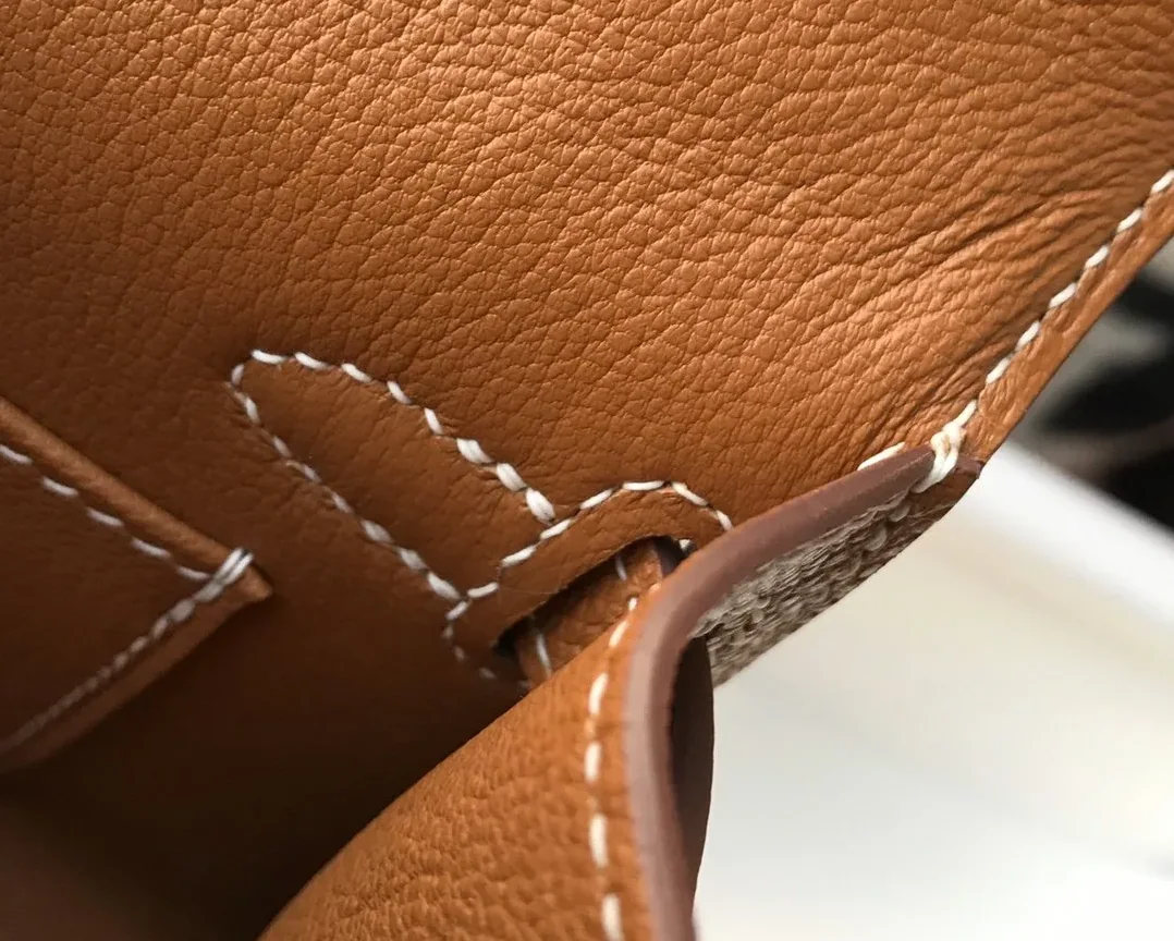 Hermes Mini Kelly 19 Sellier Epsom Brown Bag