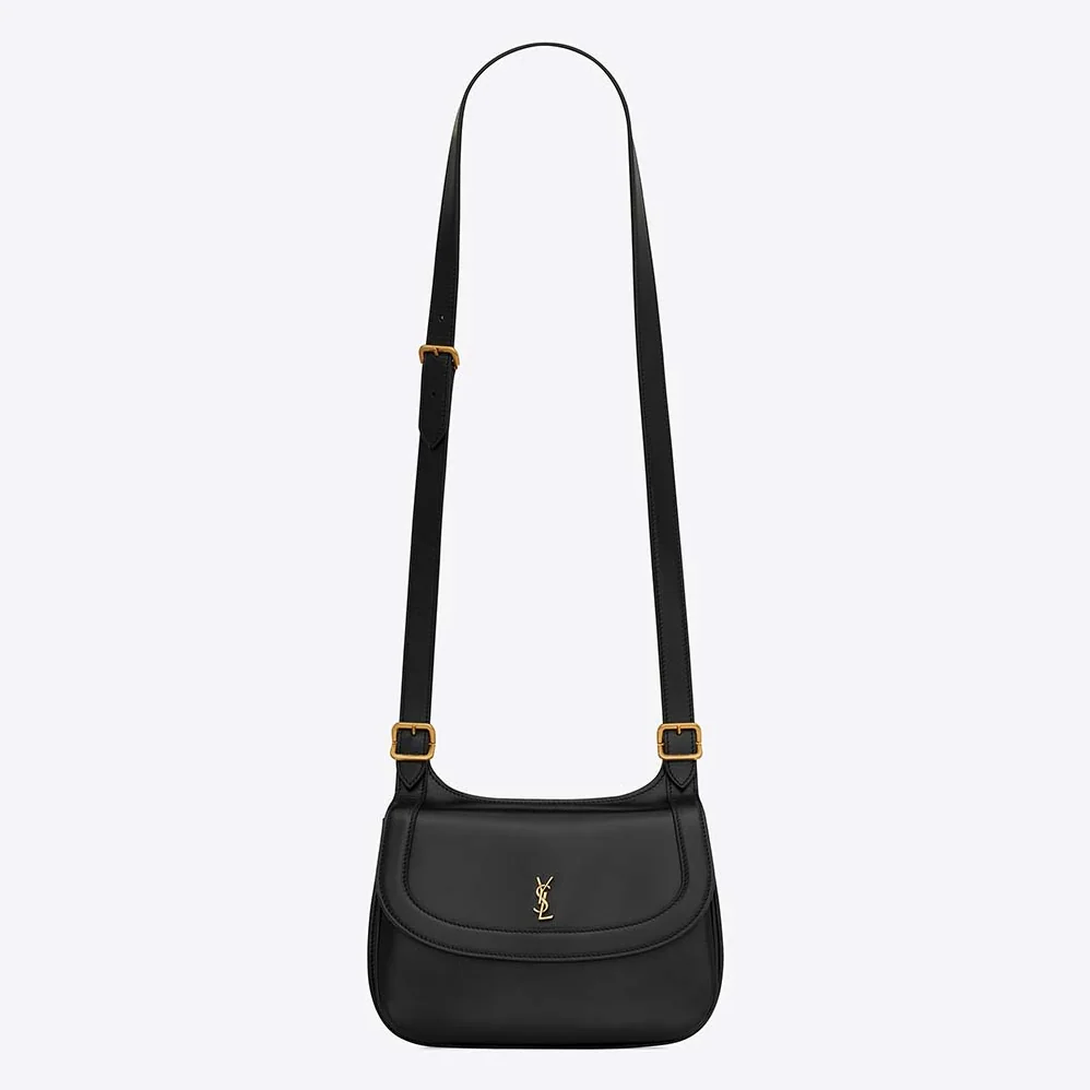 Saint Laurent YSL Charlie Medium Shoulder Bag in Smooth Leather for Women in Black Saint Laurent YSL Charlie Medium Shoulder Bag in Smooth Leather for Women in Black