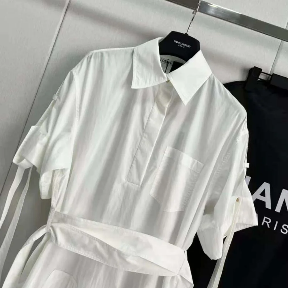 Loewe Workwear Mini Dress in Cotton for Women