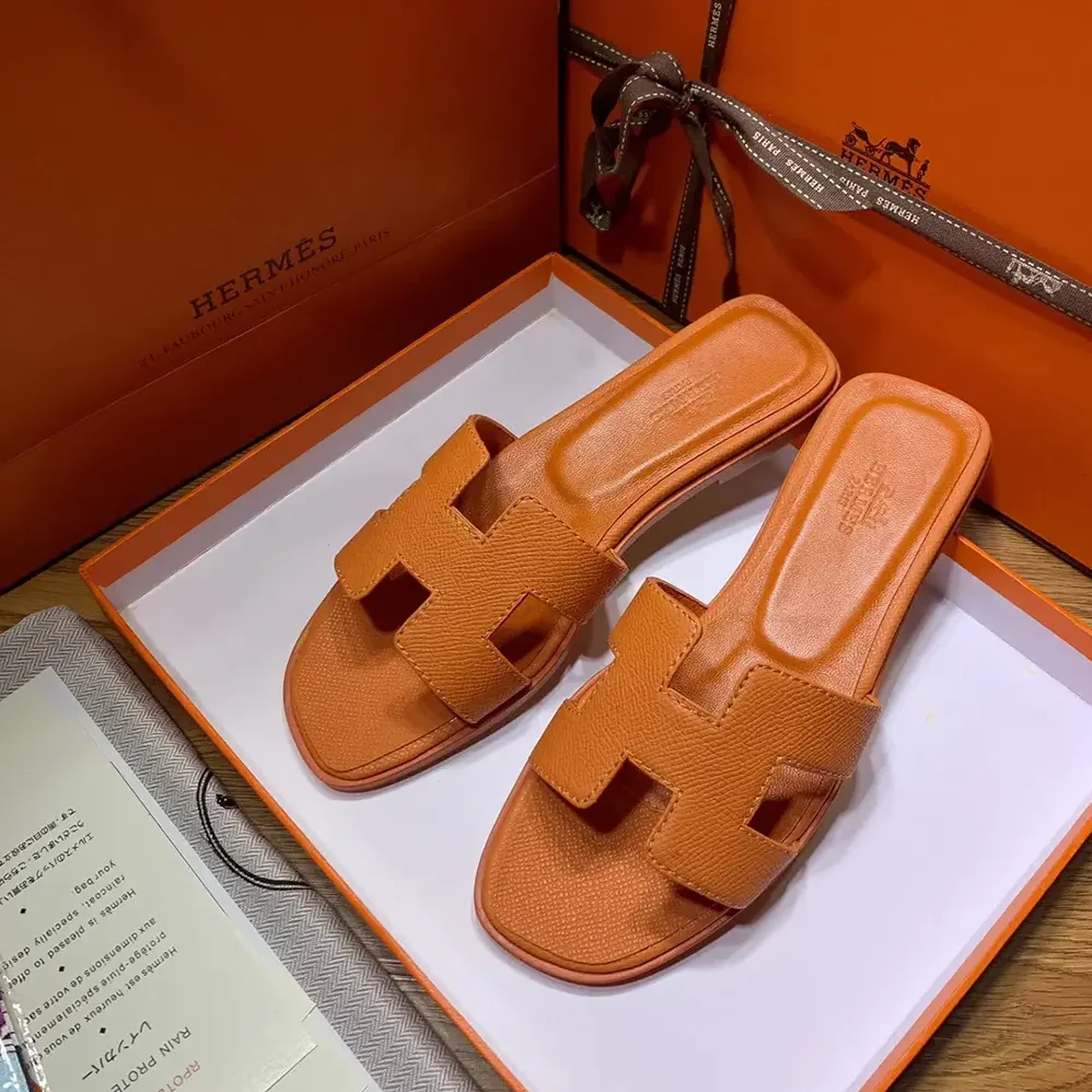 Hermes Oran Sandal-Orange H202272Z for Women Hermes Oran Sandal-Orange H202272Z for Women