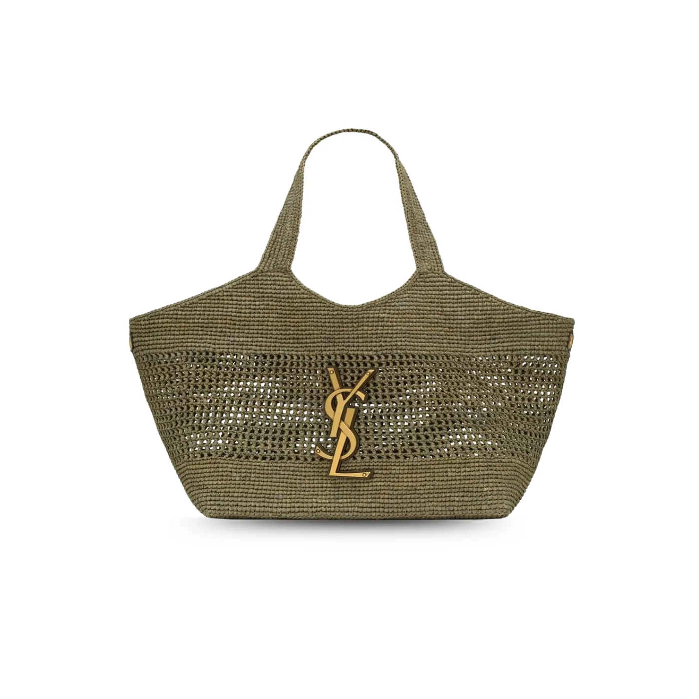Saint Laurent Icare Medium Tote Bag / Light Musk Raffia Bronze Hardware Saint Laurent Icare Medium Tote Bag / Light Musk Raffia Bronze Hardware