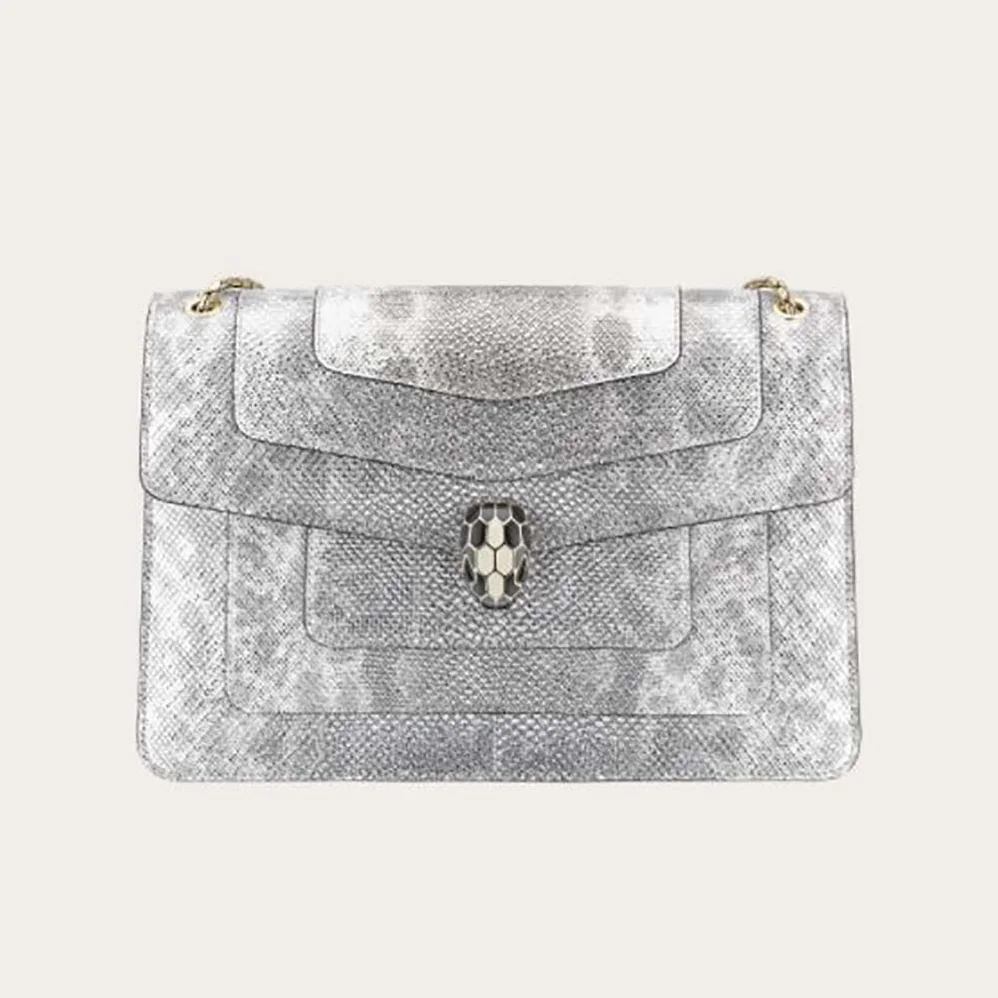 Bvlgari Serpenti Forever Shoulder Bag for Women in Silver Bvlgari Serpenti Forever Shoulder Bag for Women in Silver
