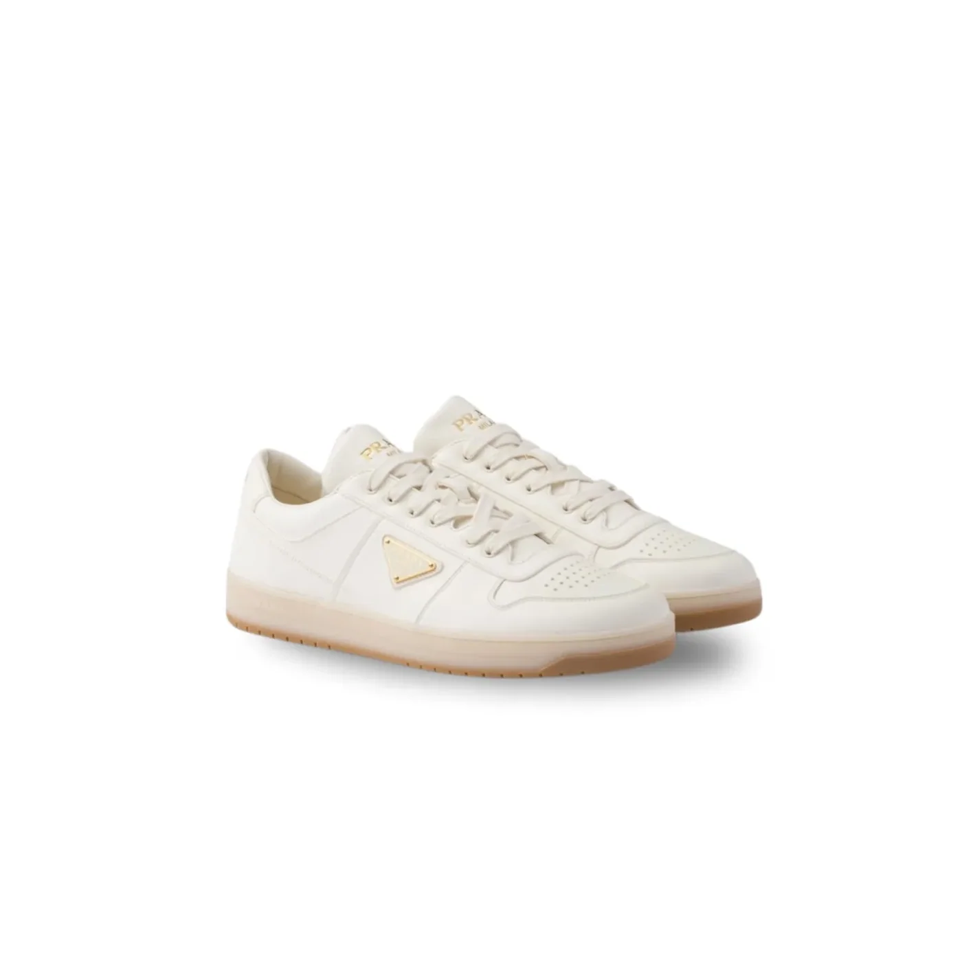 Prada Downtown Nappa Leather Sneakers Ivory 2EE364_038_F0304_F_D001 Prada Downtown Nappa Leather Sneakers Ivory 2EE364_038_F0304_F_D001