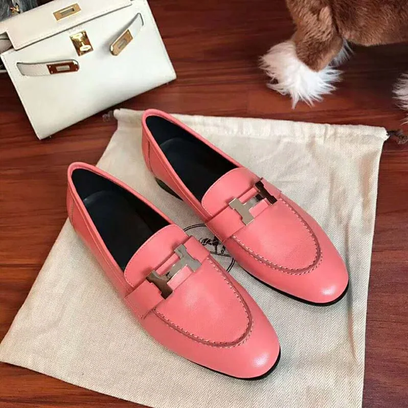 Hermes Shoes Paris Loafer for Women in Pink