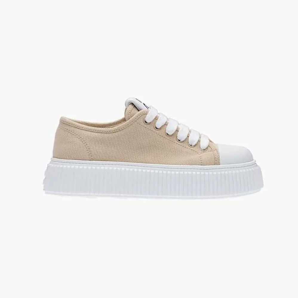 Miu Miu Denim Sneakers EVA Sole with Logo for Women in Pink Miu Miu Denim Sneakers EVA Sole with Logo for Women in Pink