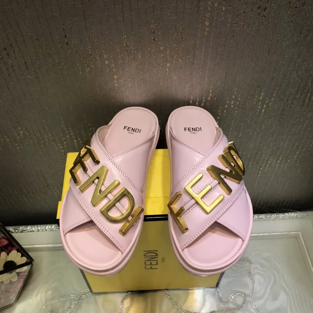 Fendi Fendigraphy Pink Slides 8X8289AI1RF1H1M