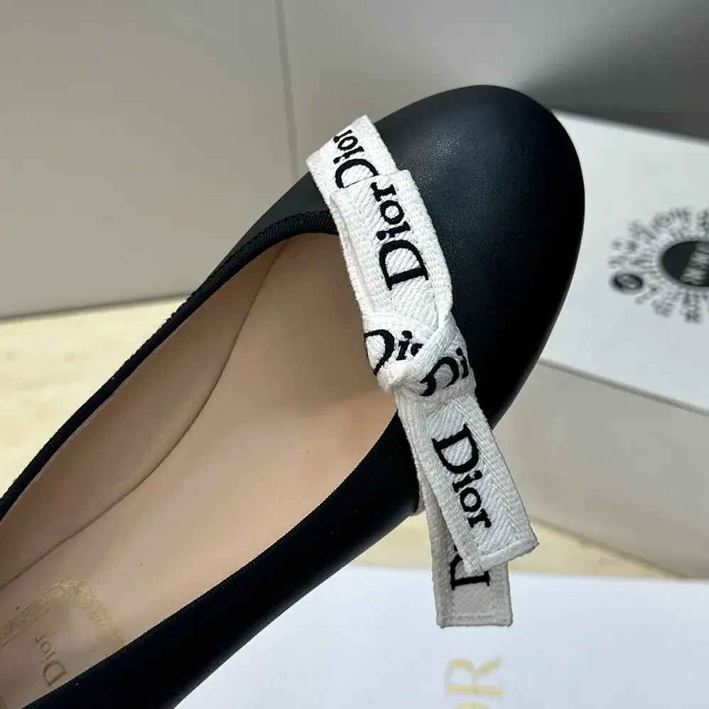Dior J'Adior Ballet Flat Black Lambskin for Women
