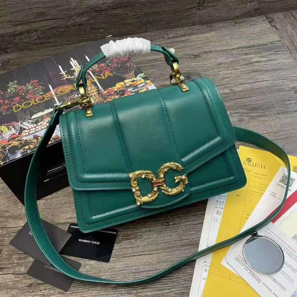 Dolce Gabbana D&G Amore Bag in Calfskin Leather for Women in Green