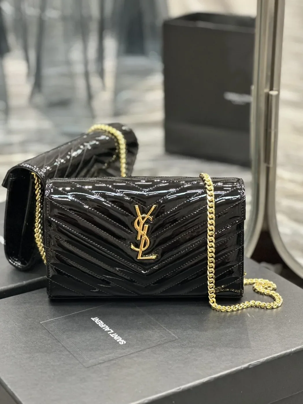 Saint Laurent Envelope Small Bag Black / Saint Laurent Envelope Small Bag Black /