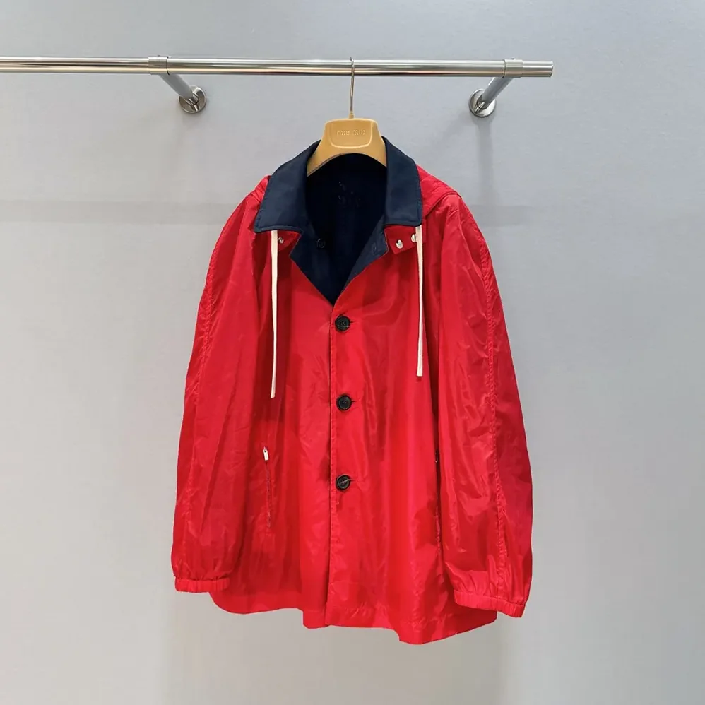 Miu Miu Double-Breasted Kid Mohair And Technical Pongé Jacket for Women Miu Miu Double-Breasted Kid Mohair And Technical Pongé Jacket for Women