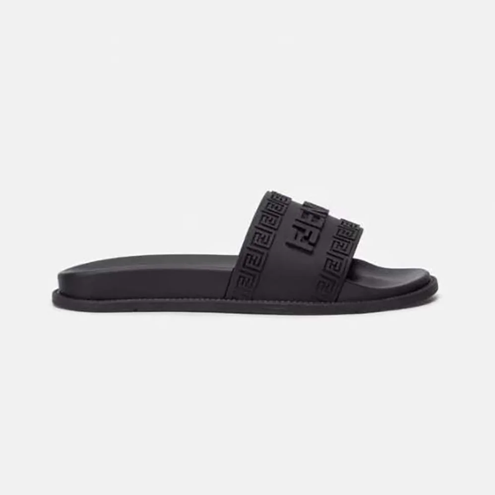 Versace Fendace Logo Sliders for Unisex in Black