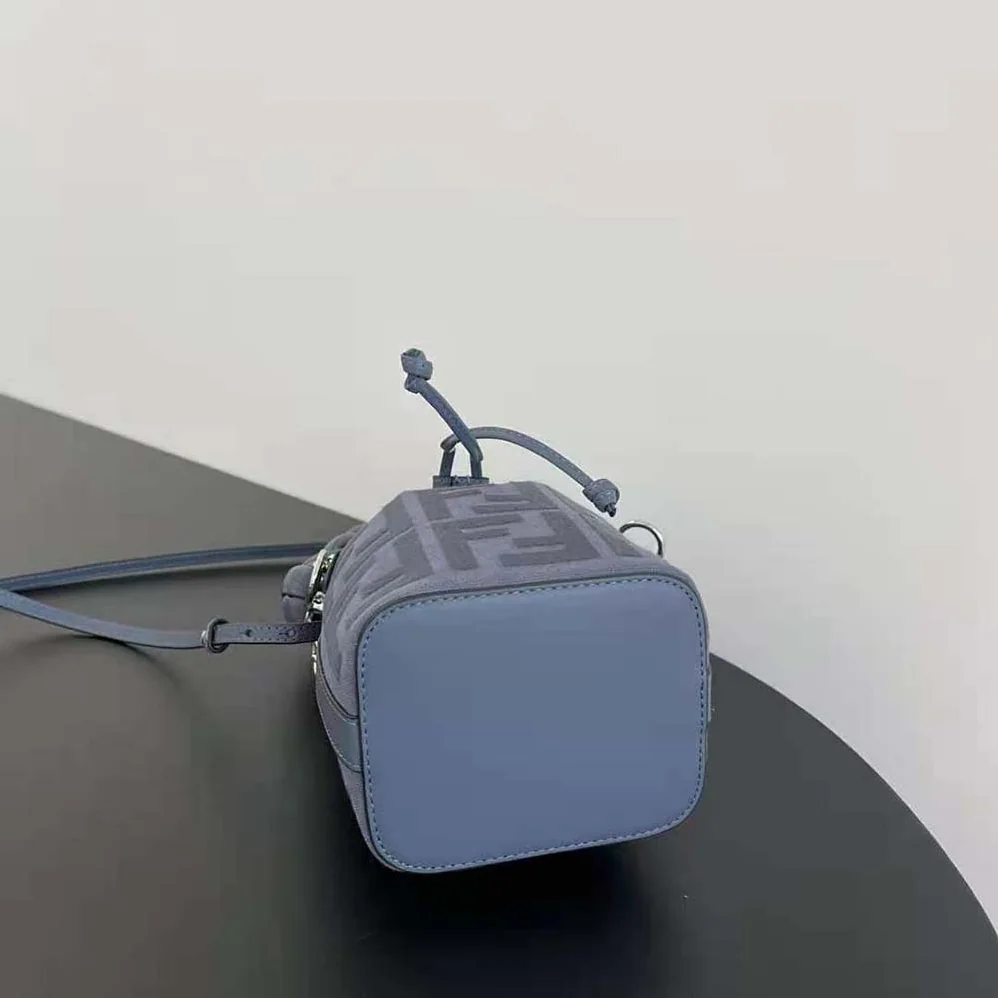 Fendi Mon Tresor Blue FF Canvas Mini for Women in Bag Fendi Mon Tresor Blue FF Canvas Mini for Women in Bag