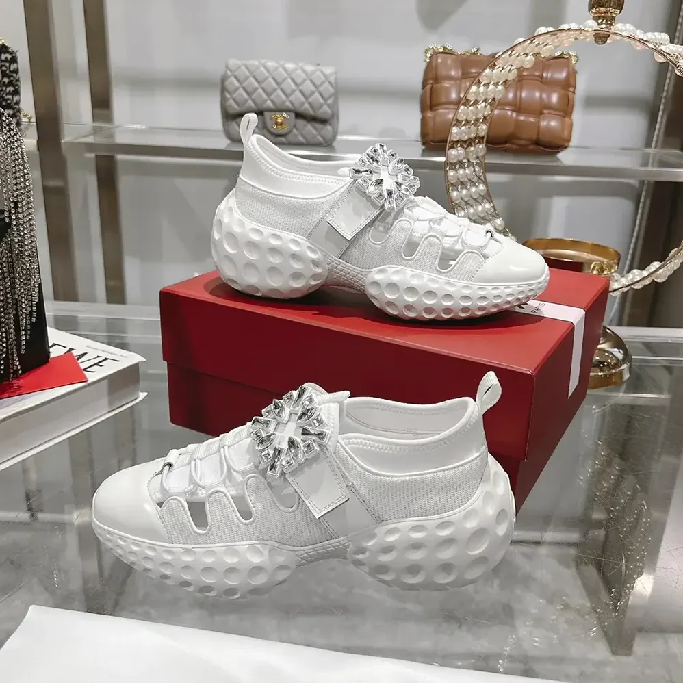 Roger Vivier Viv' Run Light Trekky Sneakers in Fabric for Women in White