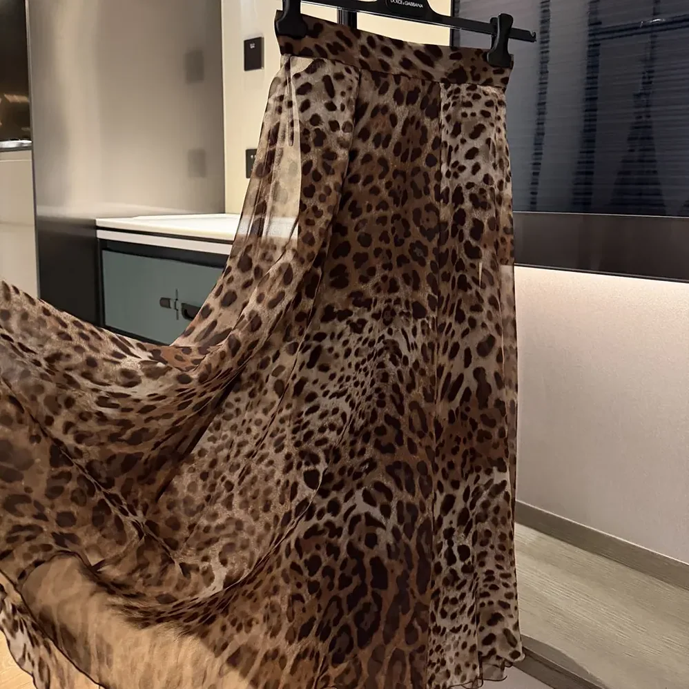 Dolce Gabbana D&G Leopard for Women in Print Chiffon Circle Skirt