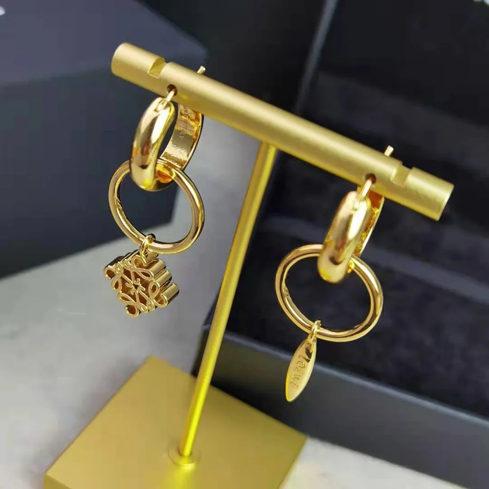 Loewe Anagram Asymmetric Earrings for Women