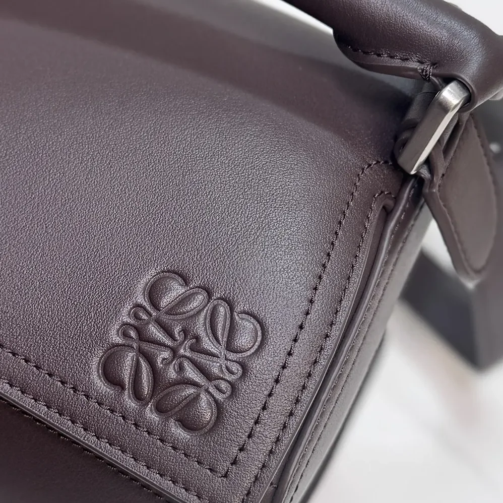 Loewe Small Puzzle Biker Bag in Shiny Calfskin for Unisex Loewe Small Puzzle Biker Bag in Shiny Calfskin for Unisex