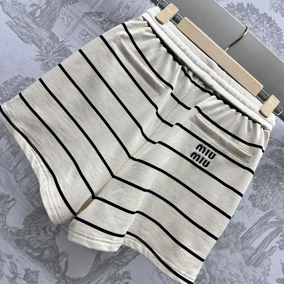 Miu Miu Cotton Fleece Shorts for Women Miu Miu Cotton Fleece Shorts for Women