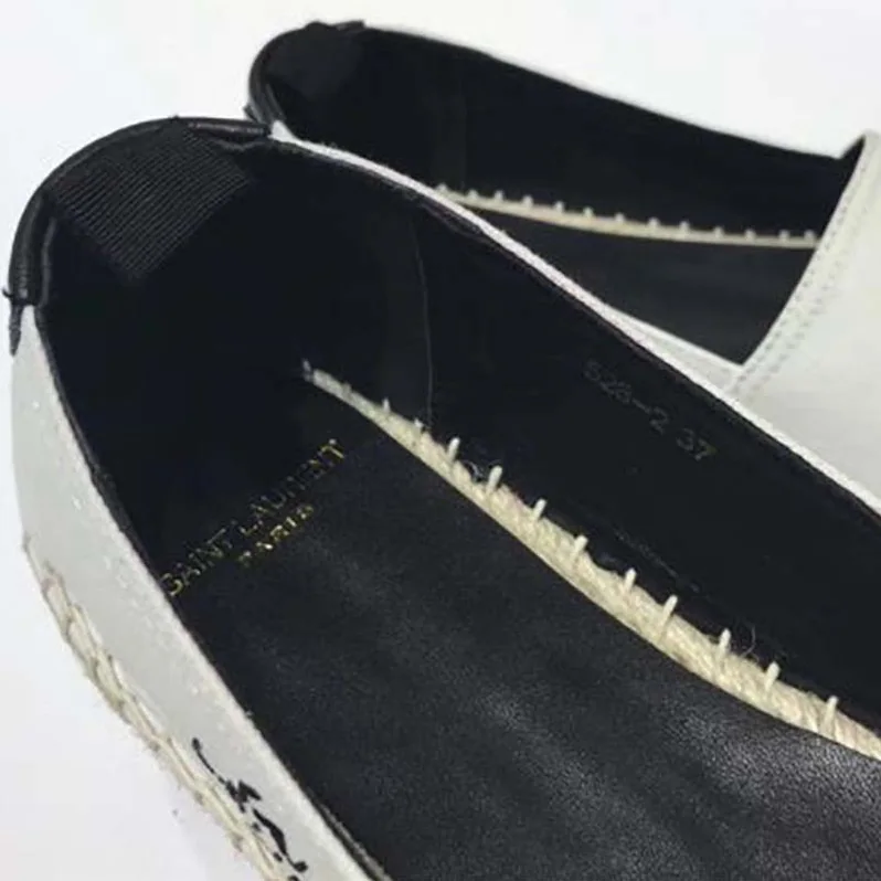 Saint Laurent YSL Shoes Embroidered Espadrilles in Cotton for Women in White Saint Laurent YSL Shoes Embroidered Espadrilles in Cotton for Women in White