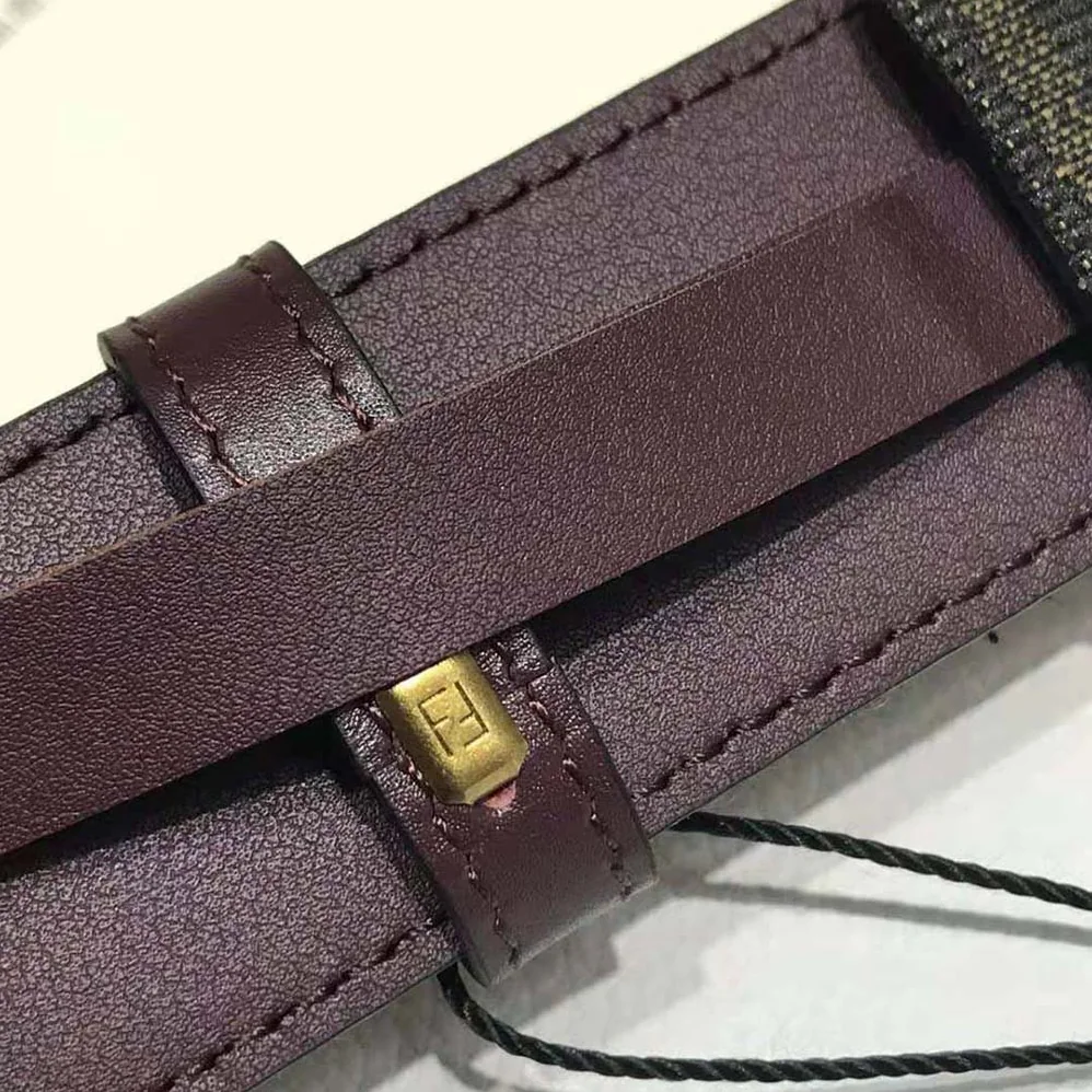 Fendi Dove Gray FF Jacquard Fabric Belt for Women Fendi Dove Gray FF Jacquard Fabric Belt for Women