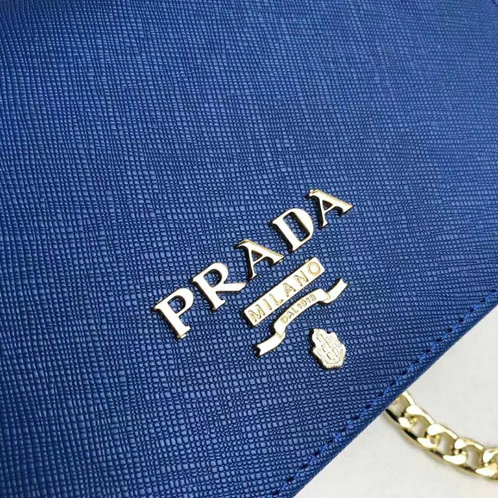 Prada Saffiano Leather Shoulder Bag for Women in Navy Prada Saffiano Leather Shoulder Bag for Women in Navy