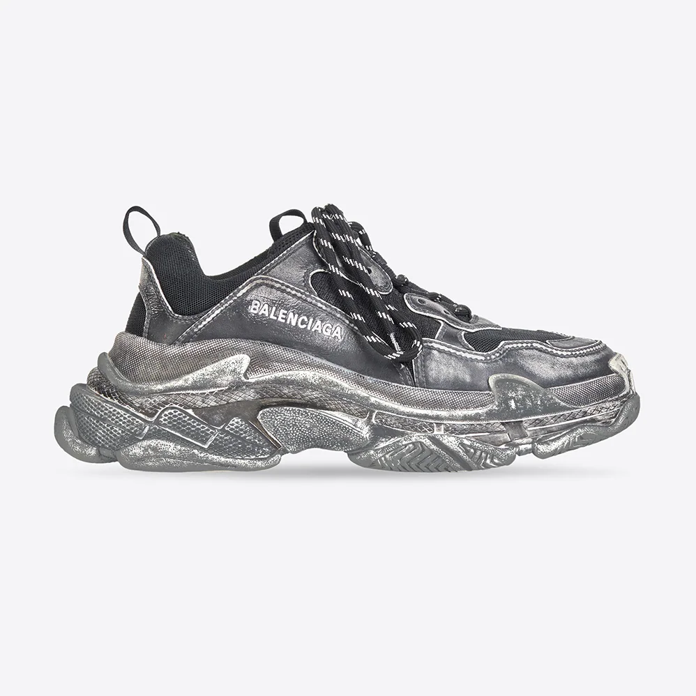 Balenciaga Triple S Faded Sneaker in Black for Women