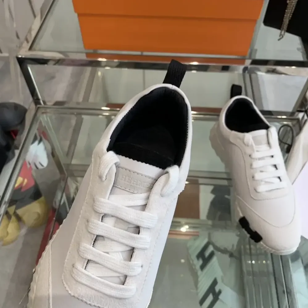 Hermes Bouncing Sneaker-White/Black H242250Z for Unisex