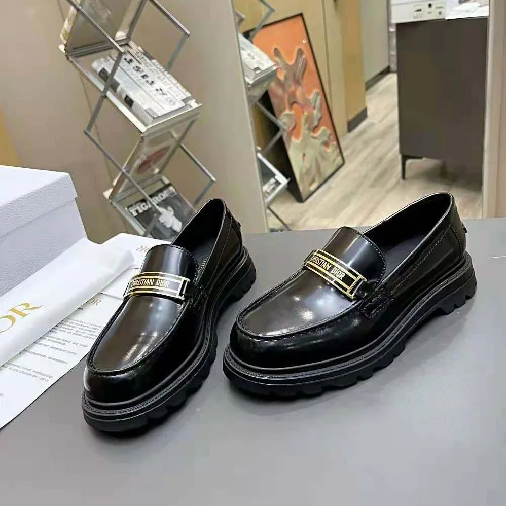 Dior Code Loafer Black Brushed Calfskin for Women Dior Code Loafer Black Brushed Calfskin for Women