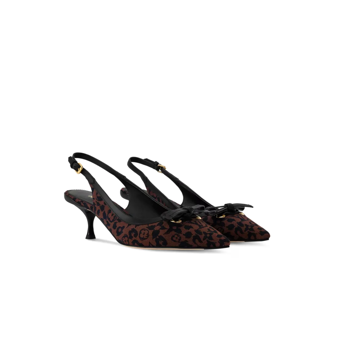 Louis Vuitton 6AM Slingback Pumps Brown 1AJL05 Louis Vuitton 6AM Slingback Pumps Brown 1AJL05