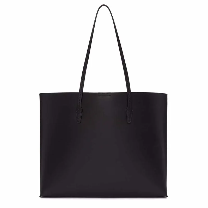 Versace Large Medusa Leather Tote Bag in Black